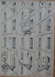 René Pellos - Pieds NICKELES FONT BOUM PLANCHE 27 - Planche originale