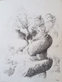 François Gomès - The Protector Dragon - Illustration originale