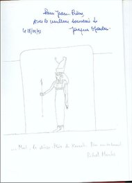 Raphaël Morales au dessin pour Jacques Martin, belle Dédicace "Les Voyages d'Orion, L'Égypte" tome 1 ,  Orix BD