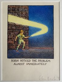 Glen Baxter - Robin noticed the problem almost immediately - Illustration originale