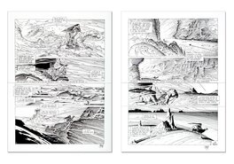 Caza - Caza - Diptyque Les Monde D’Arkadi 2 - planches 18 et 19 - Planche originale