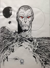 Druillet Lone Sloane MÉTAL HÉROS Encre de Chine illustration 1 Planche Originale Metal Hurlant