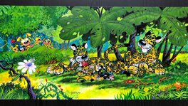 Batem - Marsupilami - La Trève - Original Illustration