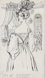 Georges Pichard - Mathilde de la Mole Le Rouge et le Noir 3 - Original Illustration