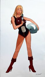 Philippe Berthet - Hommage à Brigitte Bardot et Barbarella - Original Illustration