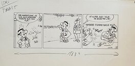 Jean Chakir - Jean Chakir, planche originale, Monsieur Splaf, "Défense d'écrire sur le Mur". - Planche originale