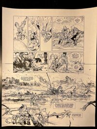 Planche originale avec crayon bleu Planche originale avec crayon bleu