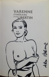 Sketch - Varenne Alex Dédicace Belle Pin up Sexy Sein dans Livre Art Book itinéraire d'un Libertin Peintures Photos Éo Plg 2007 NEUF (2)