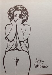Alex Varenne - Varenne Alex Dédicace belle Pin up Sexy tendresse , dessin original Album Art Book Peintures TT PlexiDream Éo Zanpano 2009 NEUF