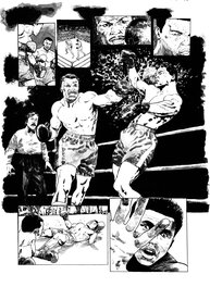 Rafael Ortiz - Muhammed Ali, Kinshasa 1974 Joe Frazier - Original Illustration