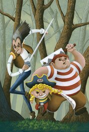 Illustration originale "Jacky et les pirates