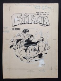 La Couverture Originale du Fantasia 43 au format entier de 17 X 23 Cm , Éo Bd Petit Format S.E.R 1960