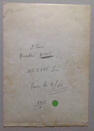 Le revers de la couverture au format entier de 20,5 X 29,5 Cm avec indication