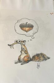 Peter De Sève - Scrat - Illustration originale