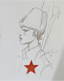 Enki Bilal - Portrait - Illustration originale