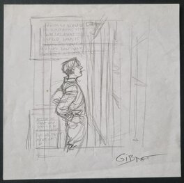 Jean-Pierre Gibrat - Le sursis - crayonné case page 33 tome 1 - Œuvre originale