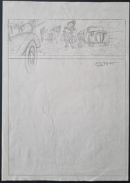 Jean-Pierre Gibrat - Le sursis - crayonné préparatoire page 15 tome 2 - Original art