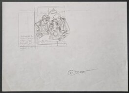 Jean-Pierre Gibrat - Le sursis - crayonné préparatoire page 46 tome 2 - Original art
