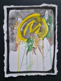 Johan Chaaz - Hommage à Blake et Mortimer (La Marque Jaune) - Original Illustration