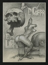 Denis GRRR - Ex-Libris de Denis GRRR - Illustration originale