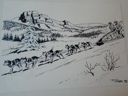 Francesco Gamba - Husky's Nel grande Nord Tex Willer - Original Illustration