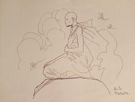 Milo Manara - Moine tibétain - Original Illustration