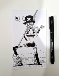 oTTami - Dessin original de l'Inktober 2021 : Nami de One Piece - Illustration originale