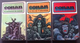La Série Complète des 3 Livres CONAN - Collection Lattes édition Spéciale , Couvertures inédites de Druillet - Éo 1972