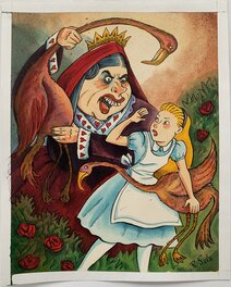Illustration originale - Richard Sala - Alice and the Queen of Hearts