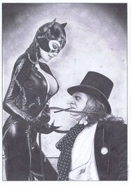 Tim Grayson - Catwoman et le Pingouin - Illustration originale