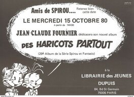Invitation à une séance de dédicace, 1980. Invitation à une séance de dédicace, 1980.