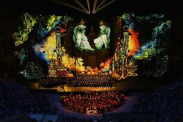 Druillet 1 et Le Carmina Burana de Carl Orff au Chorégies D'Orange au Théatre Antique en 2014 Druillet 1 et Le Carmina Burana de Carl Orff au Chorégies D'Orange au Théatre Antique en 2014