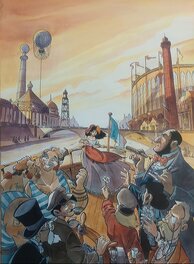Etienne Willem - Couverture " la fille de l'exposition" T2 Canal BD - Original Cover
