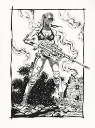 Walter Venturi - Lady Punisher - Original Illustration