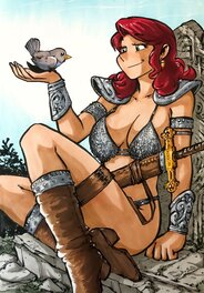 Bigio - Red Sonja - Illustration originale