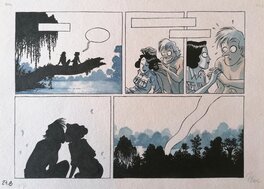 Jérôme Jouvray - Johnny Jungle 27B "Encrage, couleurs & textes" - Planche originale