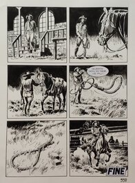 Planche originale - Tex " Le Train Blindé "