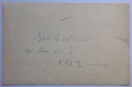 Verso de la planche 7 avec indication et tampon PASSE-TEMPS Verso de la planche 7 avec indication et tampon PASSE-TEMPS