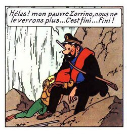 Case modifiée pour l'album Casterman de 1949 Case modifiée pour l'album Casterman de 1949