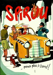 Al Severin - Spirou - Prenez place à bord ! - Illustration originale