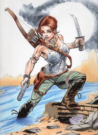 Peter Clinton - Tomb Raider / Lara Croft - Illustration originale