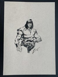 Roberto de la TORRE - Conan portrait - Illustration originale