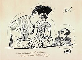 René Pellos - Carricatures d'avant guerre par Pellos - Original Illustration