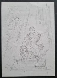 Hermann - Jeremiah T8 - projet de couverture - crayonne - Couverture originale