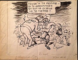 René Pellos - Les Boxeurs 1 (Pellos 1957) - Illustration originale