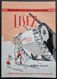Al Severin - Spirou sous le manteau - publicité en couleurs - Original Illustration
