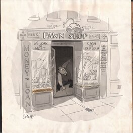 Claude Smith - Pawn shop (The New Yorker magazine) - Original Illustration