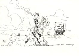 Poitevin, illustration Lucky Luke et Jolly Jumper, 2022.