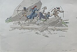 André Juillard - Plume aux Vents - Illustration originale