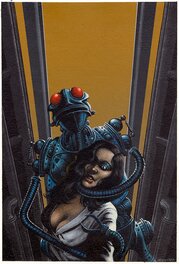 Jean-Michel Nicollet - La Machine du pouvoir,  Michel Jeury, NeO #16, 1980 - Original Illustration